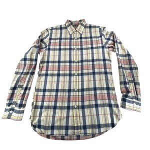 Brooks Brothers Red Fleece Mens Plaid Long Sleeve Shirt M Cotton Multicolor